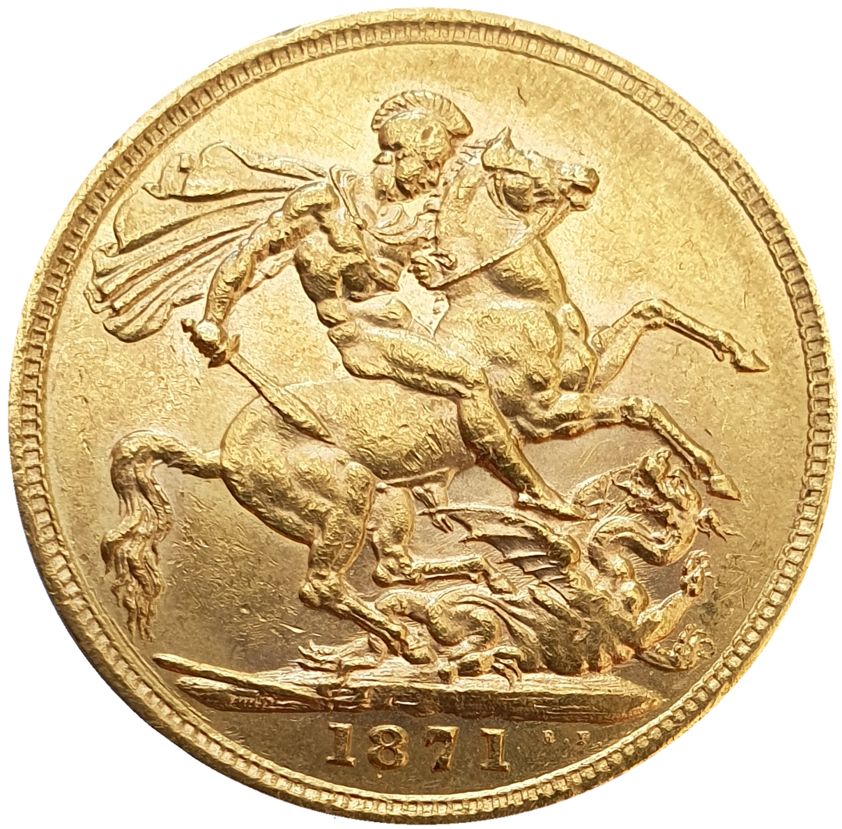1871 Queen Victoria Young Head Gold Sovereign (Sydney)