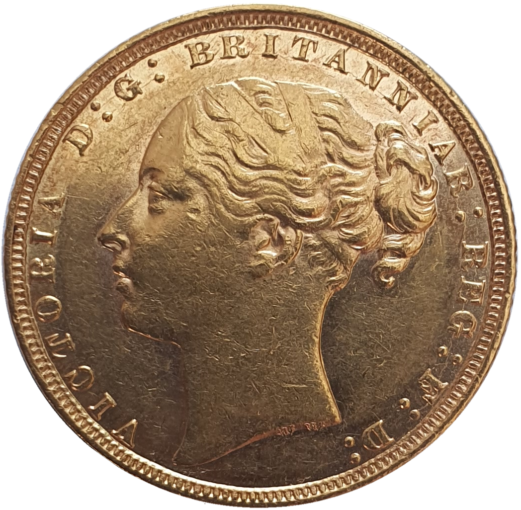 1872 Queen Victoria Young Head Gold Sovereign
