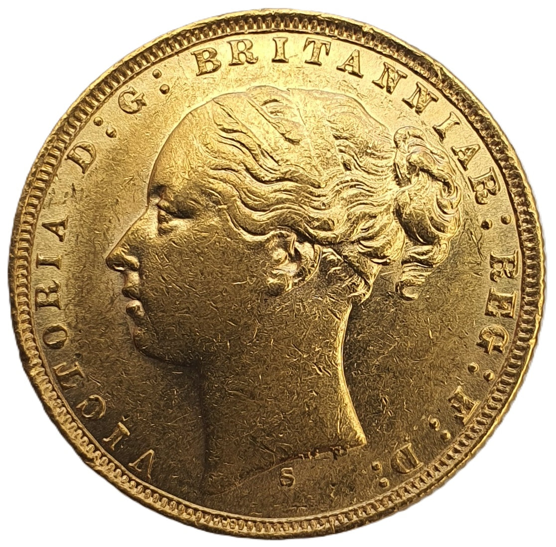 1872 Queen Victoria Young Head Gold Sovereign (Sydney)