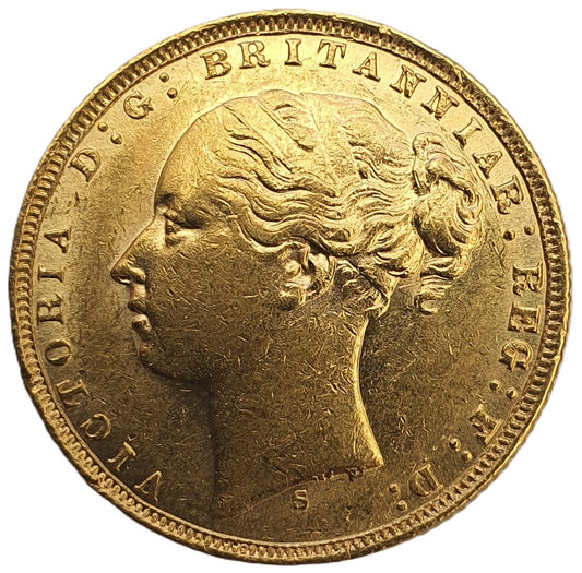 1872 Queen Victoria Young Head Gold Sovereign (Sydney)