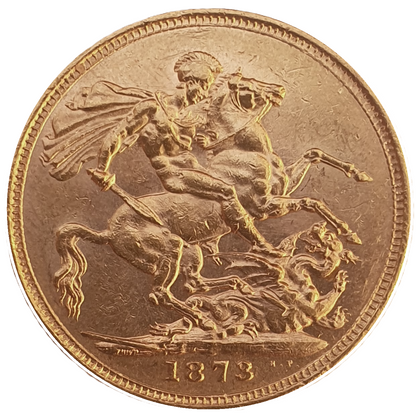 1873 Queen Victoria Young Head Gold Sovereign