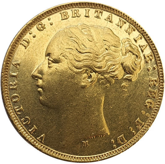 1873-M Queen Victoria Young Head Gold Sovereign