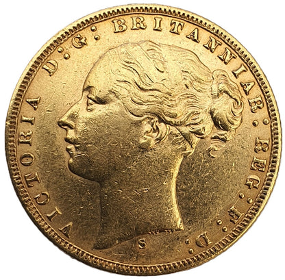 1874 Queen Victoria Young Head Gold Sovereign (Sydney)