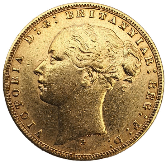 1874 Queen Victoria Young Head Gold Sovereign (Sydney)