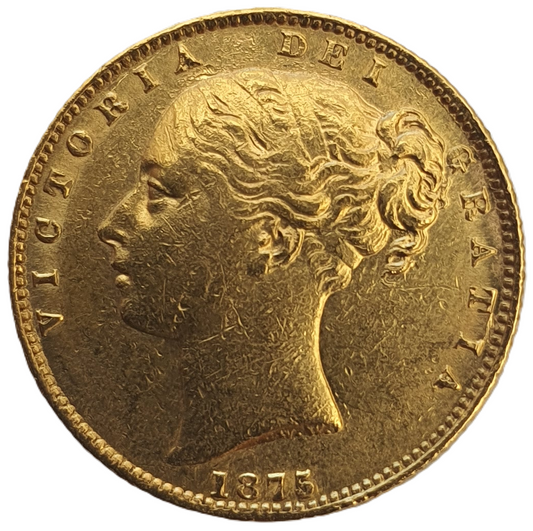 1875-S Queen Victoria Shield Reverse Sovereign