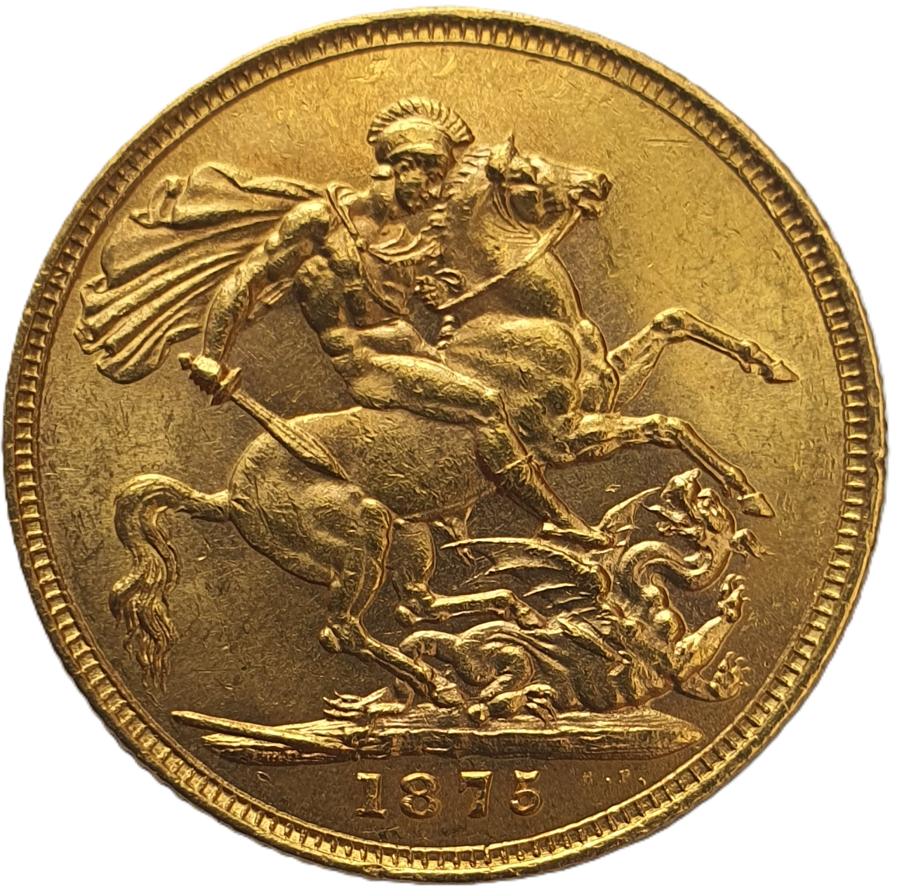 1875 Queen Victoria Young Head Gold Sovereign (Sydney)