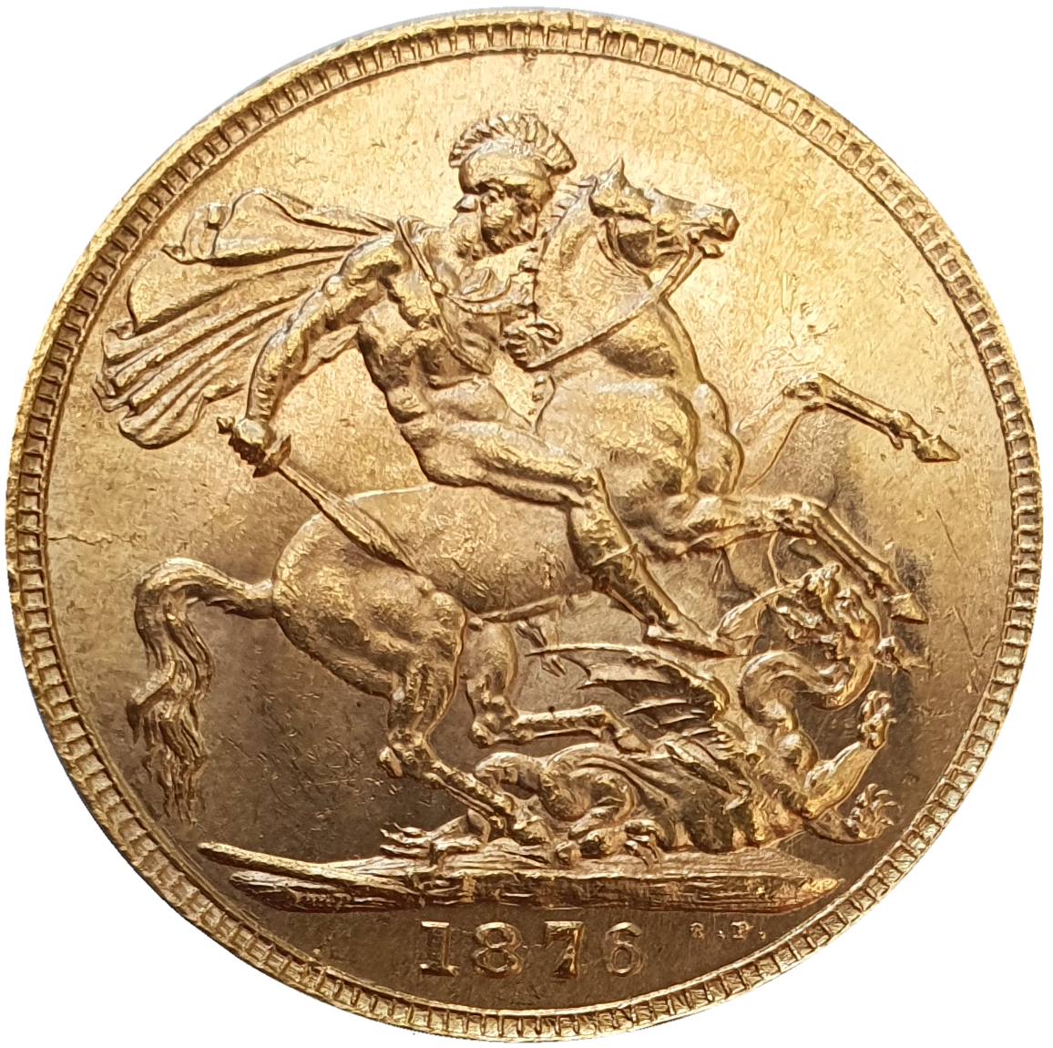 1876 Queen Victoria Young Head Gold Sovereign