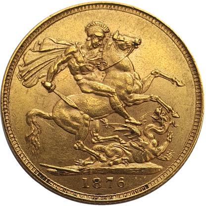 1876 Queen Victoria Young Head Gold Sovereign