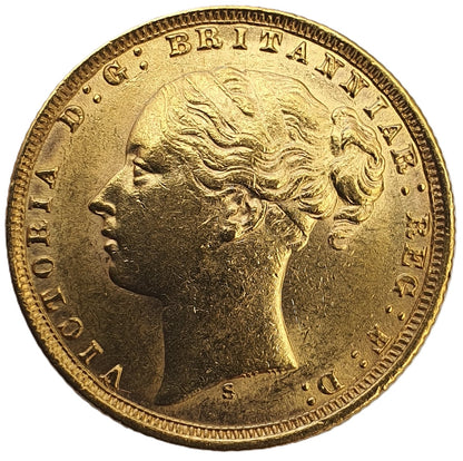 1876 Queen Victoria Young Head Gold Sovereign (Sydney)