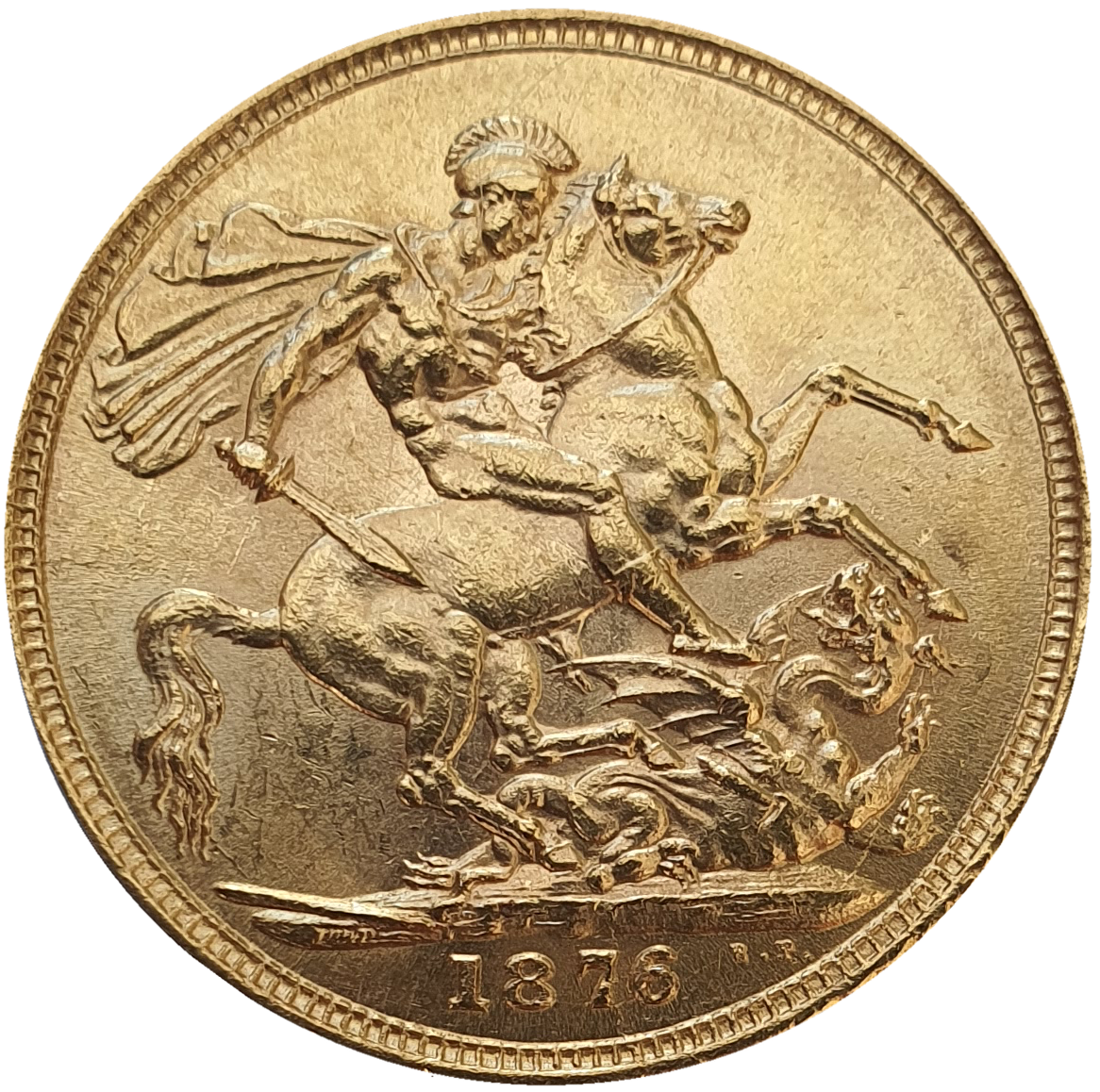 1876 Queen Victoria Young Head Gold Sovereign (Sydney)