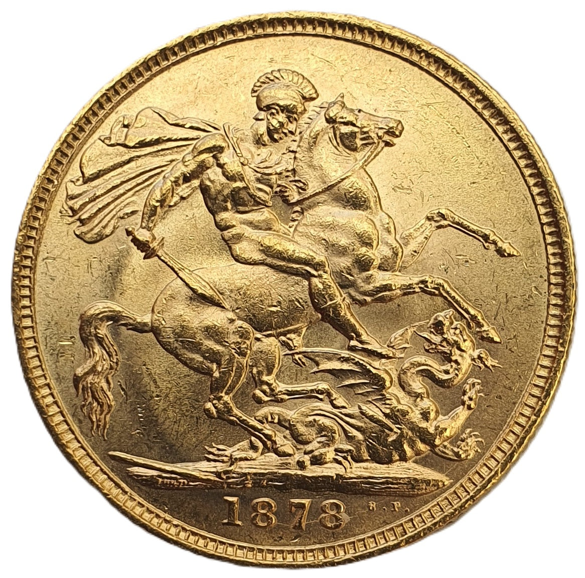 1878-M Queen Victoria Young Head Gold Sovereign