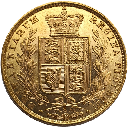 1878-S Queen Victoria Shield Reverse Sovereign