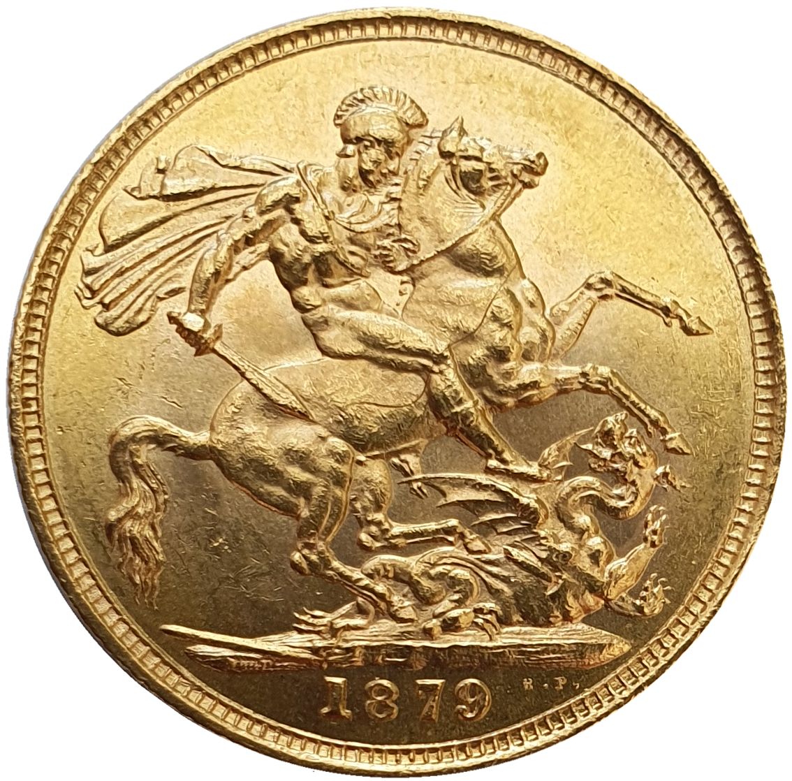 1879-M Queen Victoria Young Head Gold Sovereign
