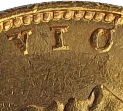 1879-S Queen Victoria Shield Reverse Sovereign EX RARE - C/O