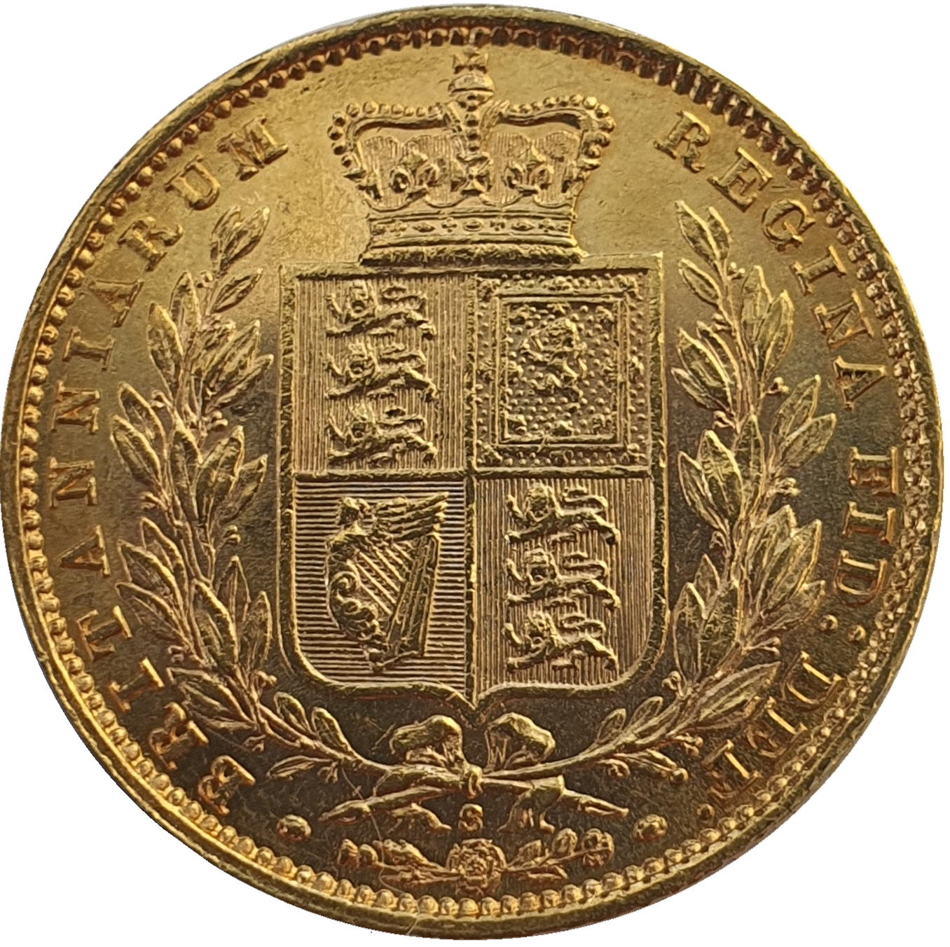 1879-S Queen Victoria Shield Reverse Sovereign EX RARE - C/O