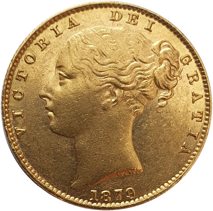 1879-S Queen Victoria Shield Reverse Sovereign
