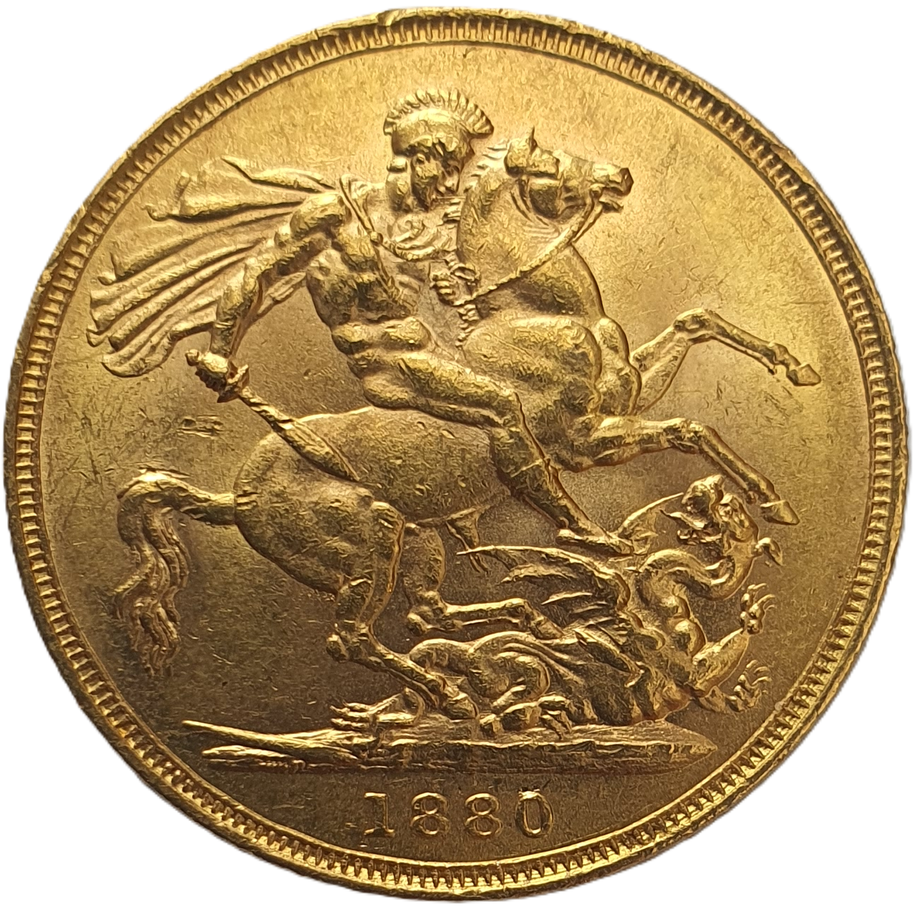 1880 Queen Victoria Young Head Gold Sovereign