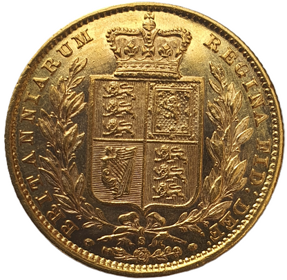 1880-S Queen Victoria Shield Reverse Sovereign