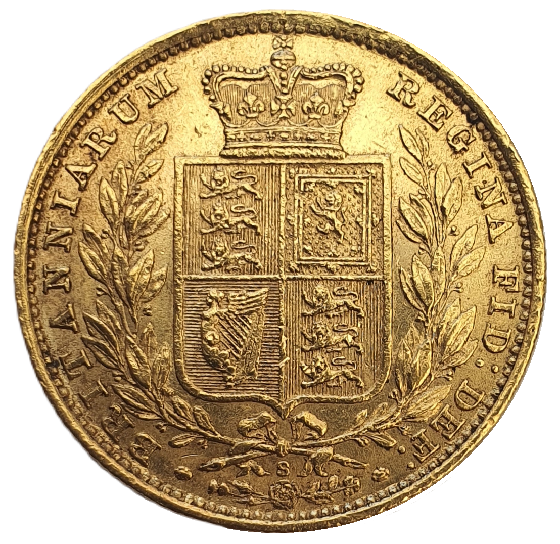 1881-S Queen Victoria Shield Reverse Sovereign