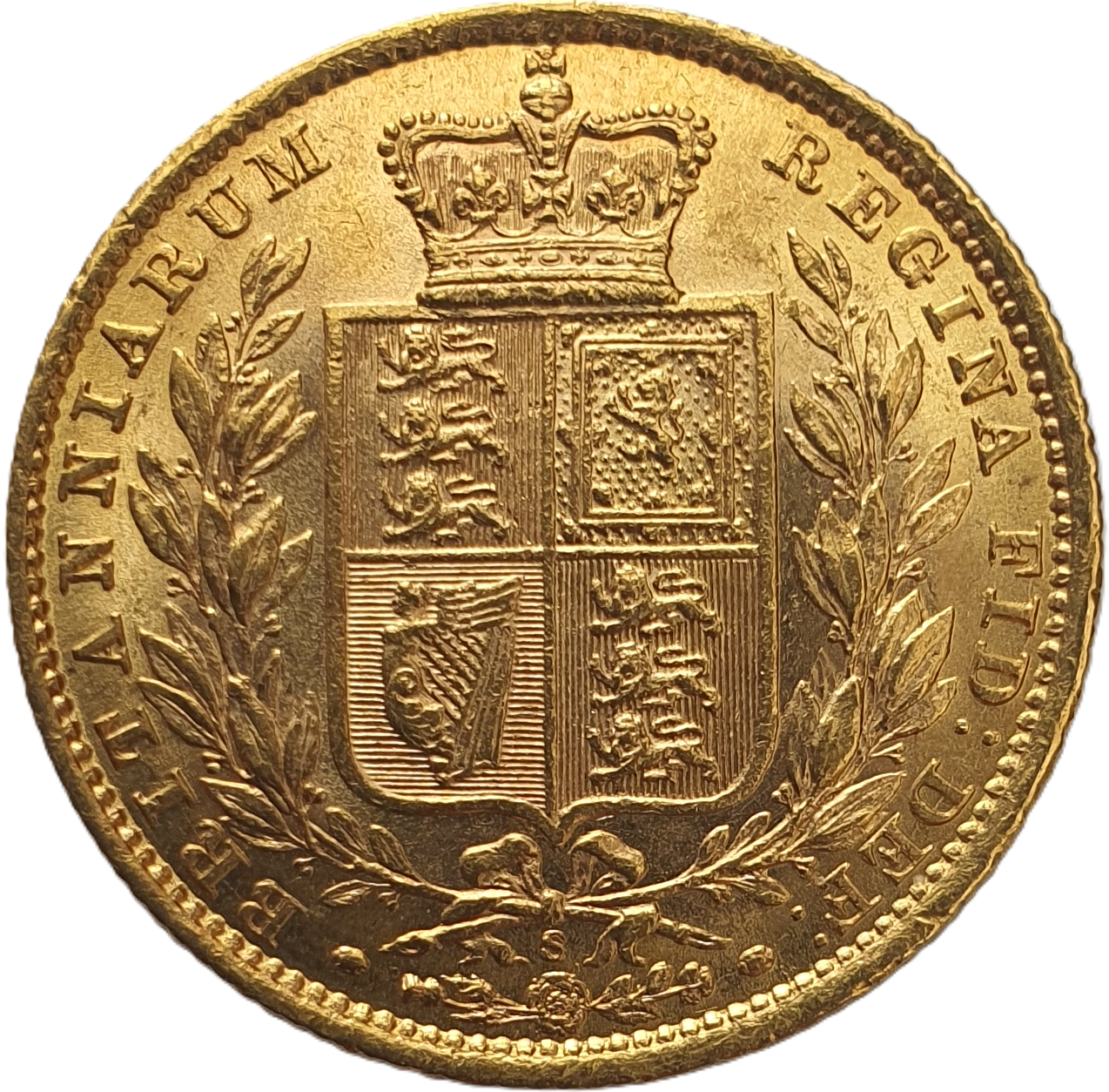 1881-S Queen Victoria Shield Reverse Sovereign