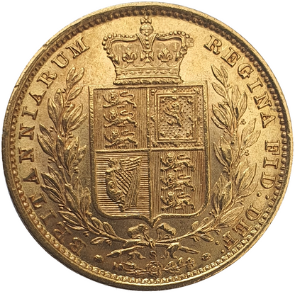 1881-S Queen Victoria Shield Reverse Sovereign