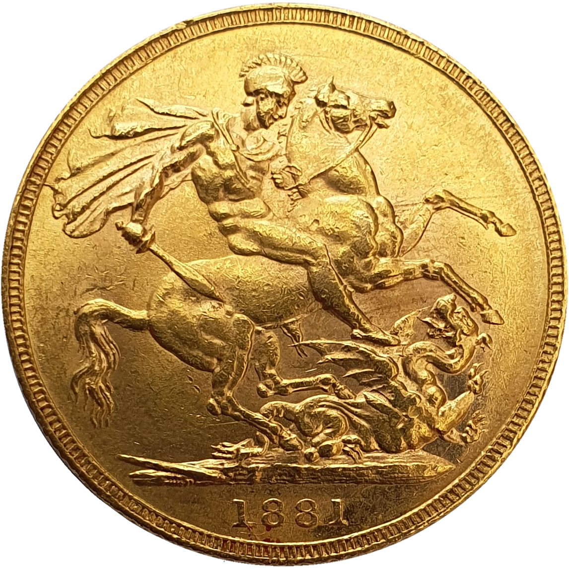 1881 Queen Victoria Young Head Gold Sovereign (Sydney)