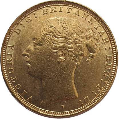 1882 Queen Victoria Young Head Gold Sovereign (Sydney)