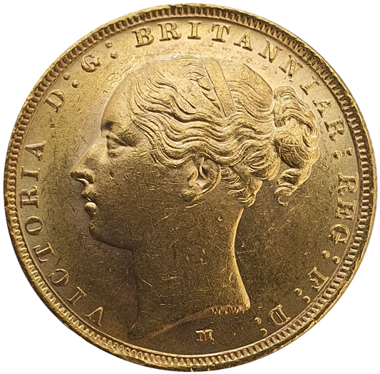 1883-M Queen Victoria Young Head Gold Sovereign