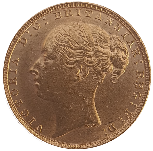 1884 Queen Victoria Young Head Gold Sovereign