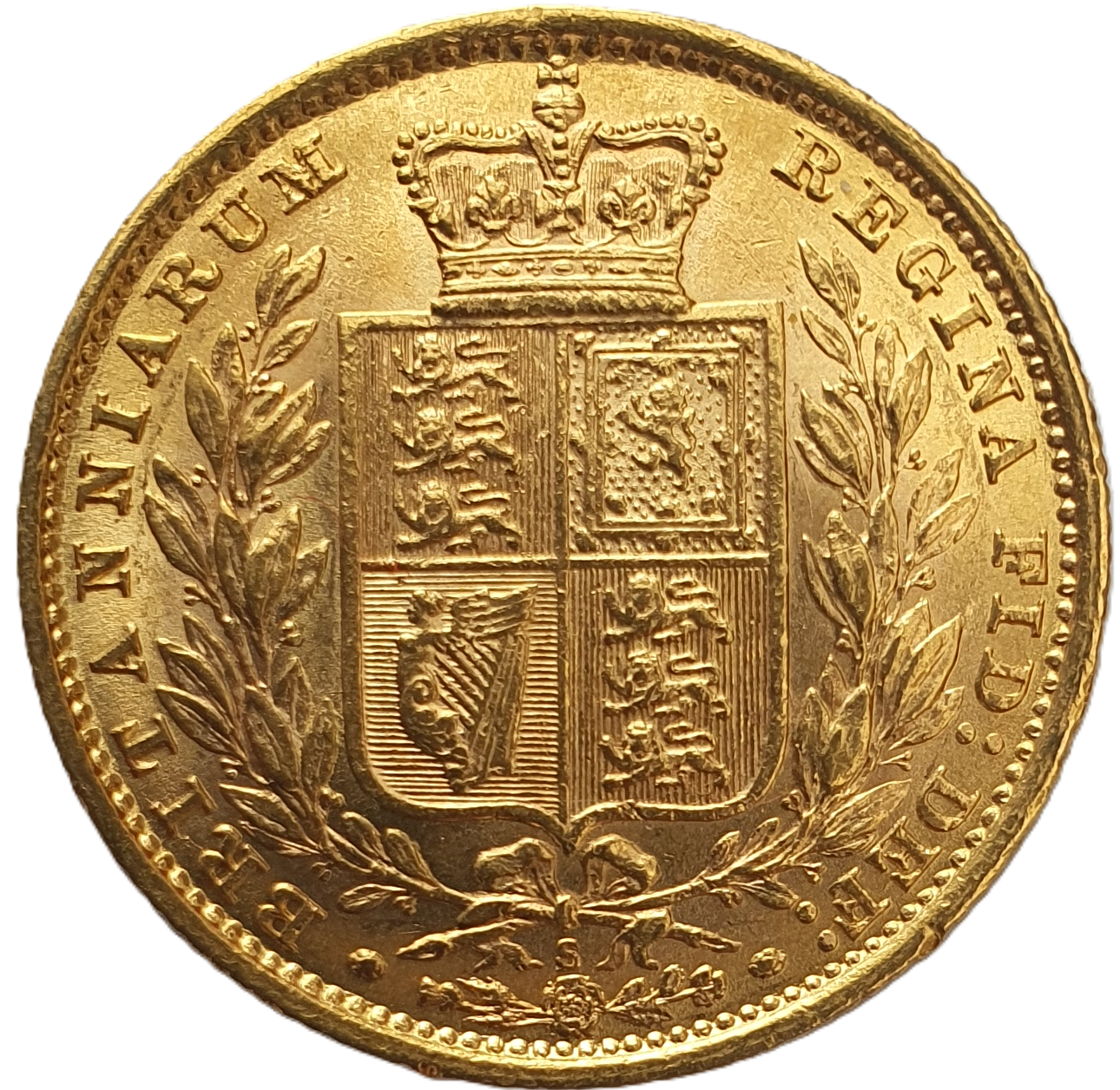 1884-S Queen Victoria Shield Reverse Sovereign