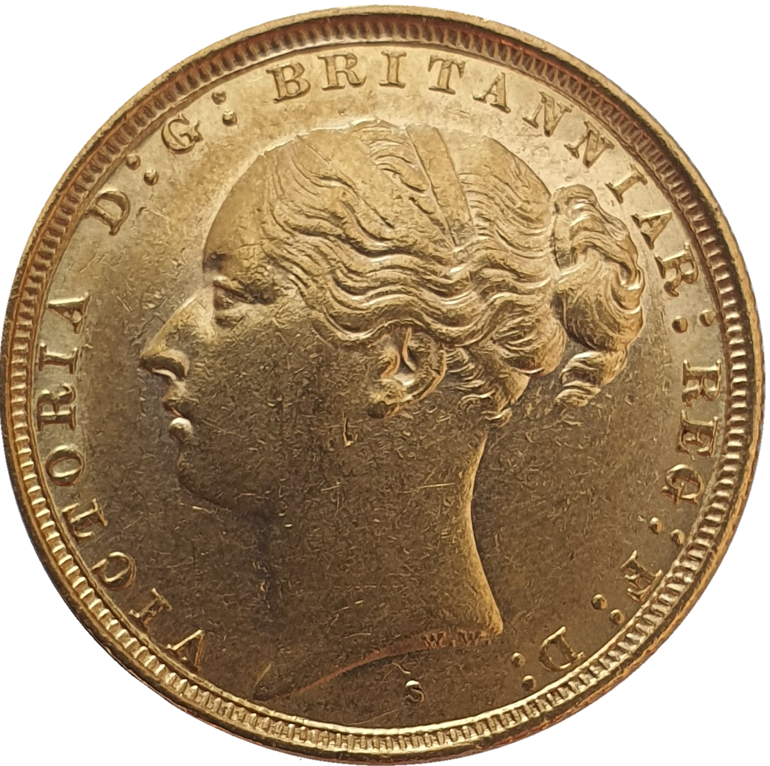 1884 Queen Victoria Young Head Gold Sovereign (Sydney)