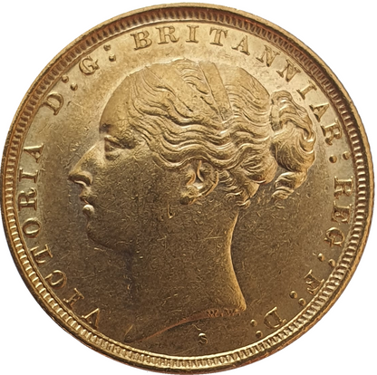 1884 Queen Victoria Young Head Gold Sovereign (Sydney)