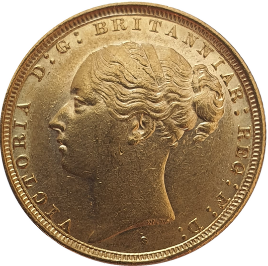 1884 Queen Victoria Young Head Gold Sovereign (Sydney)