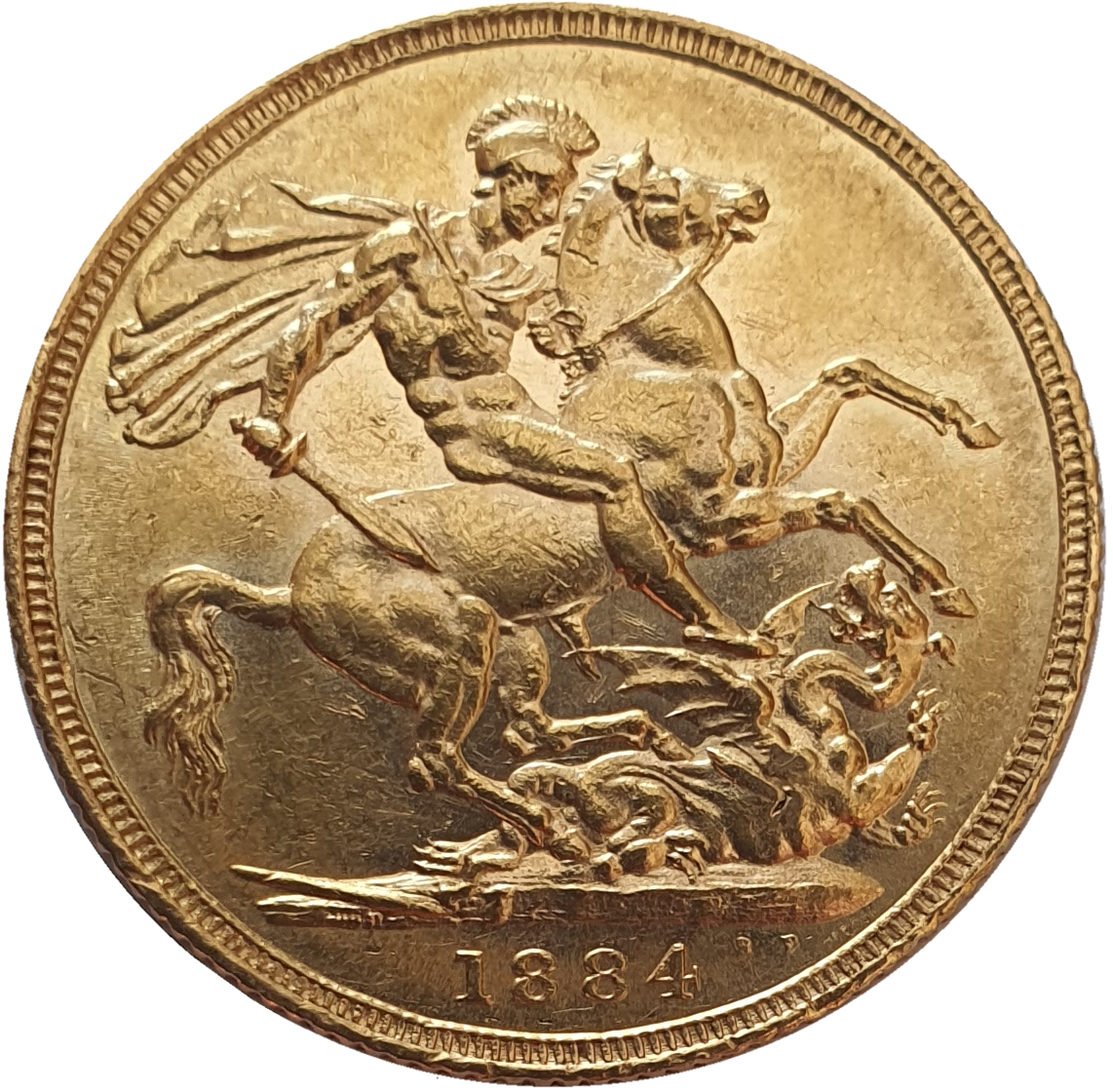 1884 Queen Victoria Young Head Gold Sovereign (Sydney)