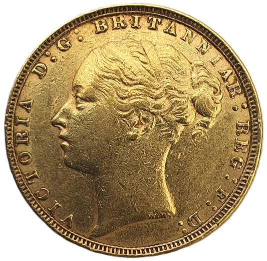 1885 Queen Victoria Young Head Gold Sovereign