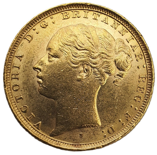 1885 Queen Victoria Young Head Gold Sovereign (Sydney)