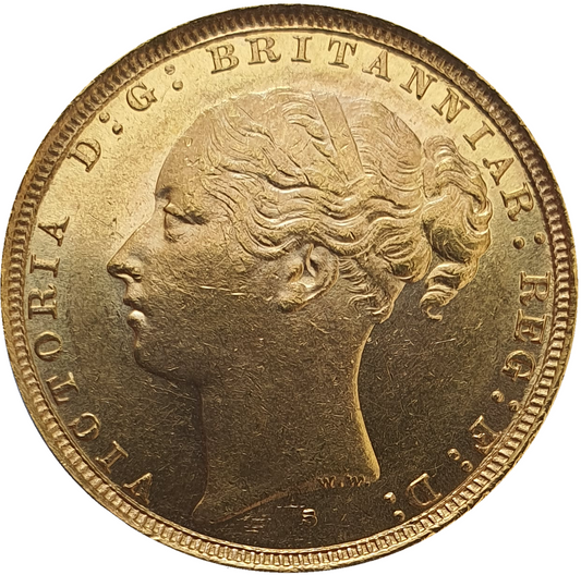 1886 Queen Victoria Young Head Gold Sovereign (Sydney)