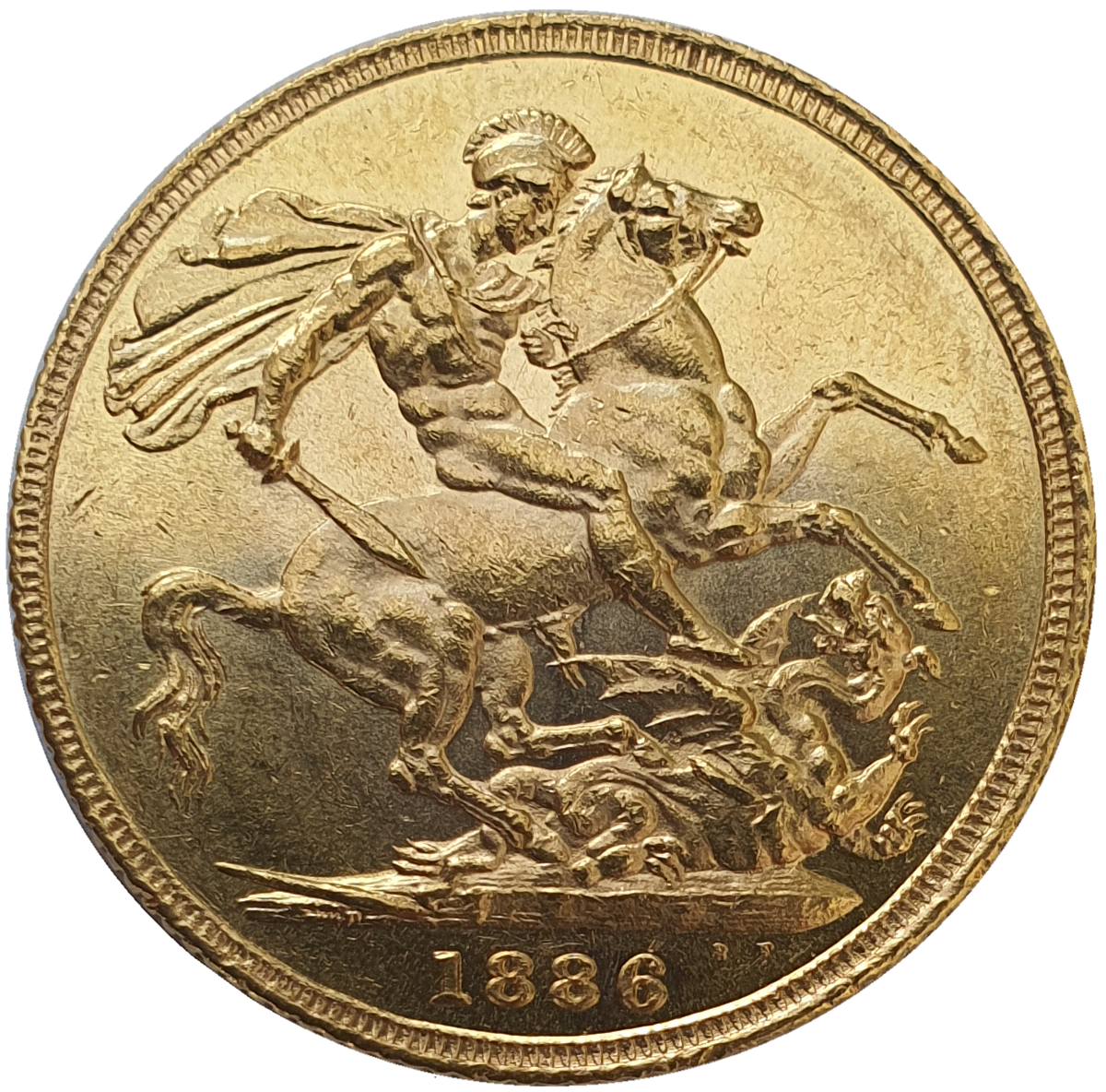 1886 Queen Victoria Young Head Gold Sovereign (Sydney)