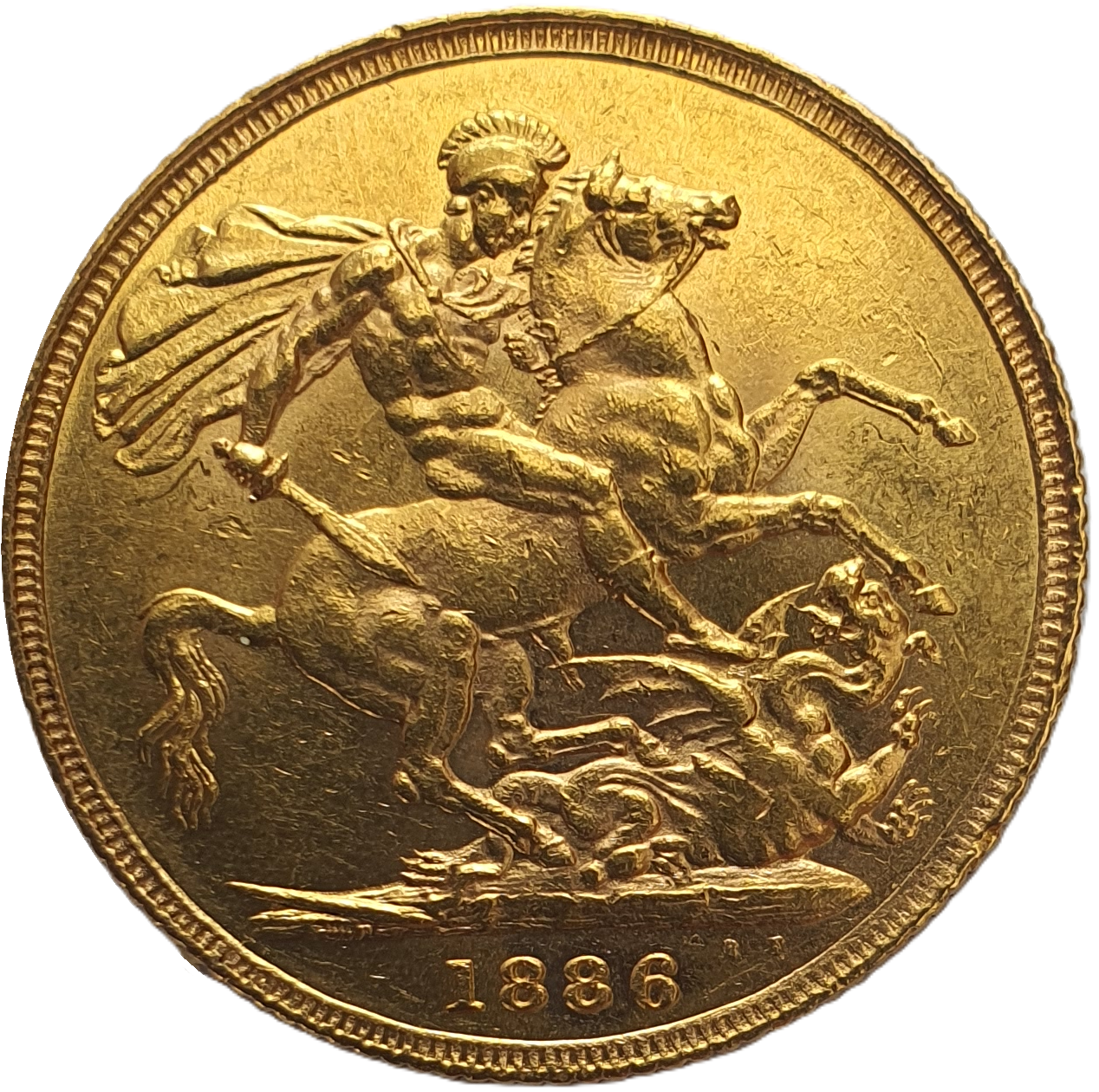 1886 Queen Victoria Young Head Gold Sovereign (Sydney)