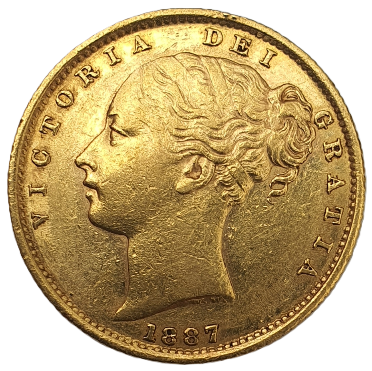 1887-S Queen Victoria Shield Reverse Sovereign