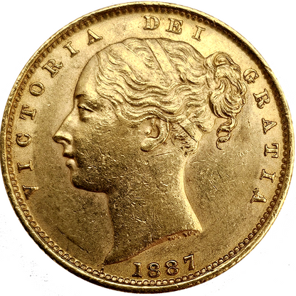1887-S Queen Victoria Shield Reverse Sovereign - RARE