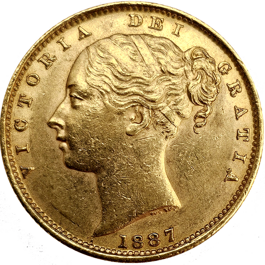 1887-S Queen Victoria Shield Reverse Sovereign - RARE