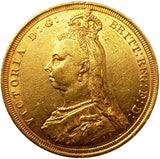 1887-S Queen Victoria Jubilee Head Gold Sovereign (Rare Hooked 'J' in J.E.B)- DISH.S2