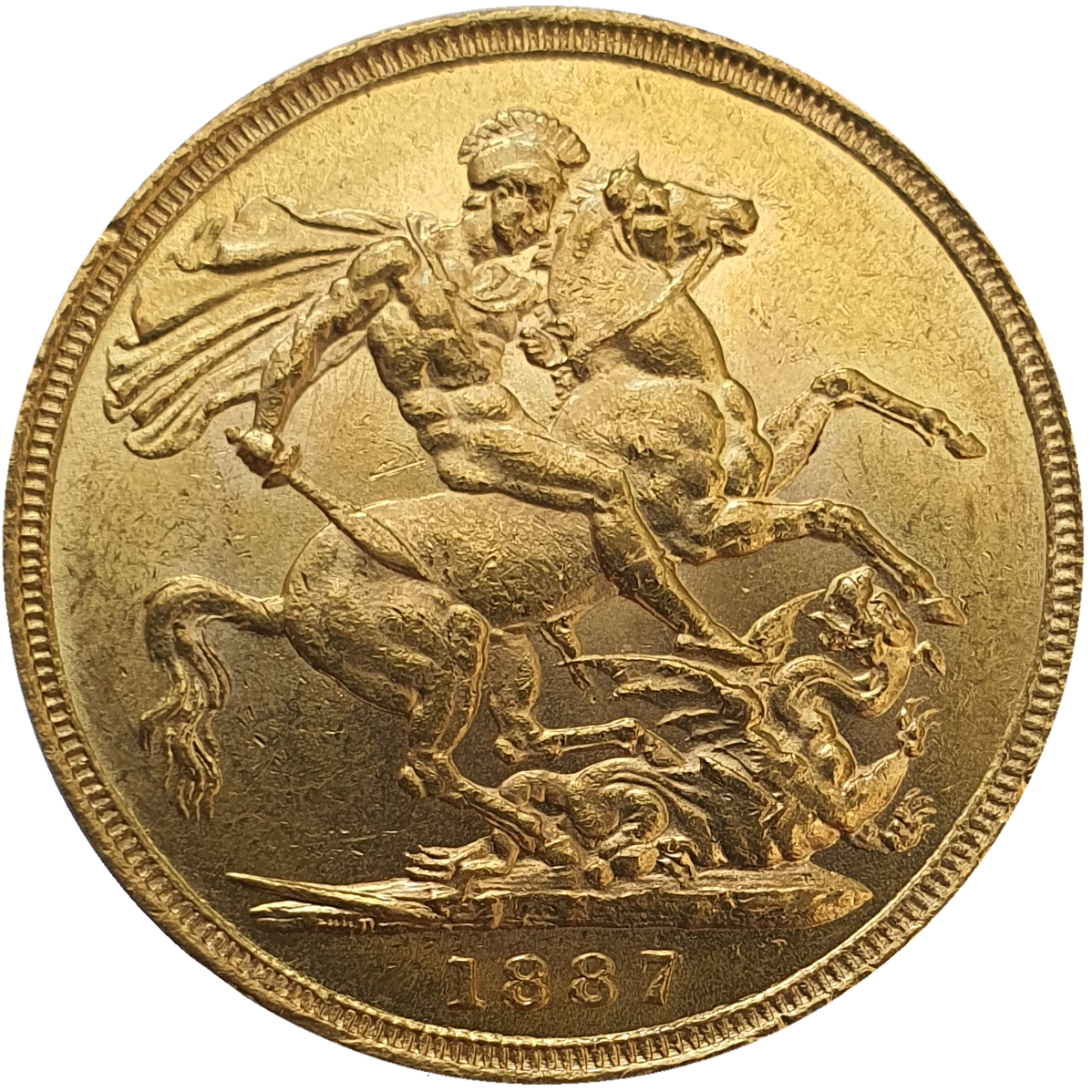 1887 Queen Victoria Young Head Gold Sovereign (Sydney)