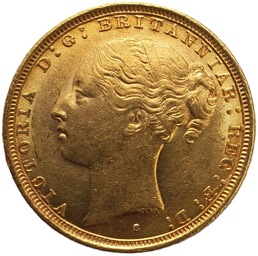 1887 Queen Victoria Young Head Gold Sovereign (Sydney)
