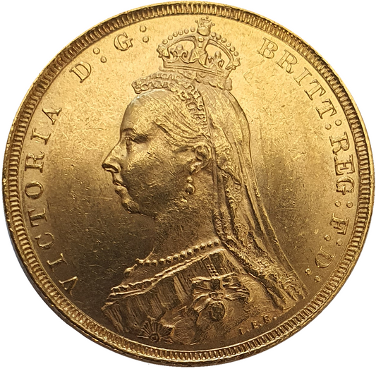1888 Queen Victoria Jubilee Head Gold Sovereign - (Second Bust) DISH L9