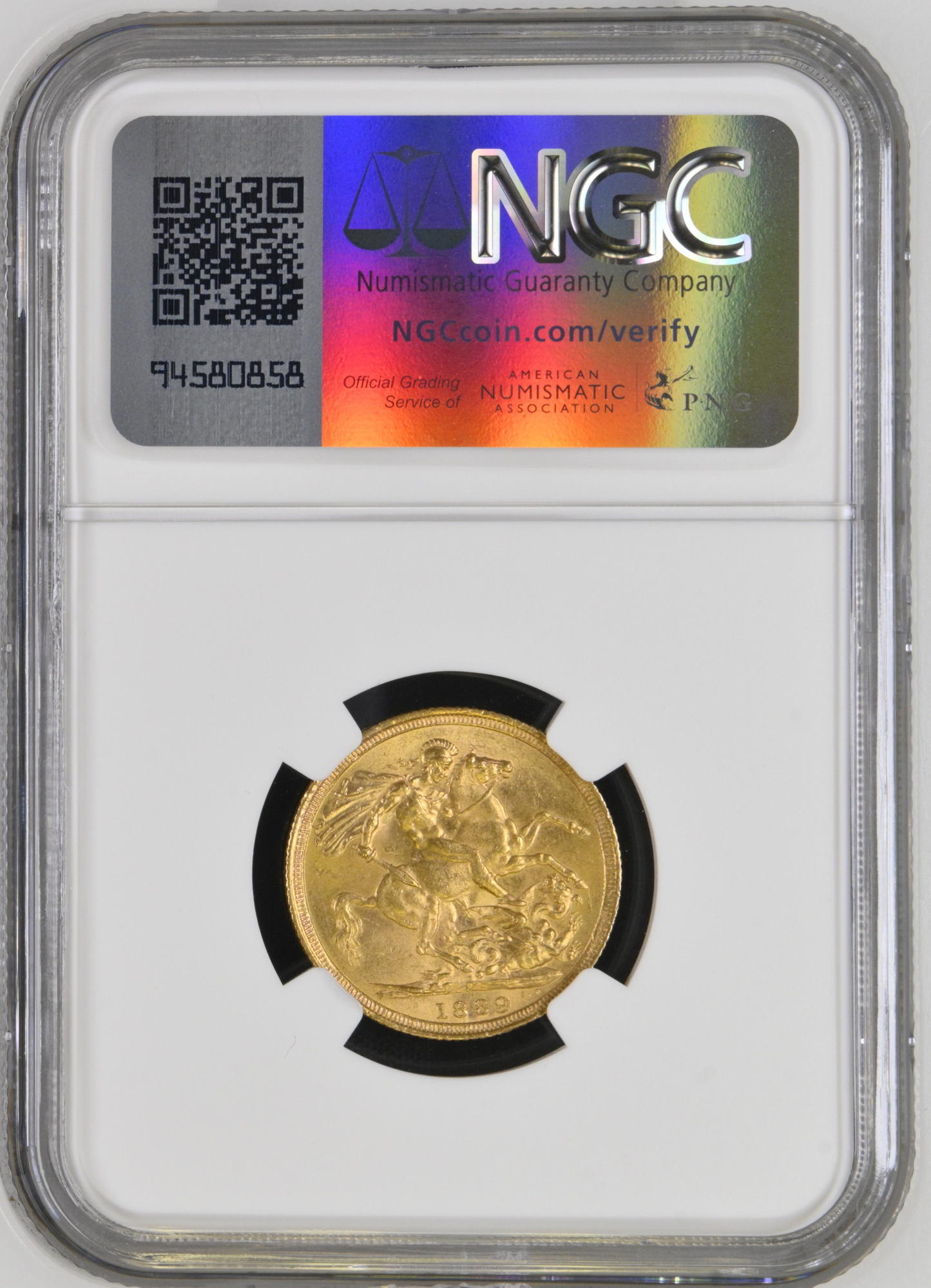1889-S Queen Victoria Jubilee Head Gold Sovereign - (NGC MS 61) DISH S12