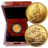 1887-1893 Queen Victoria JH Gold Sovereigns + Capsulated within Luxury Case