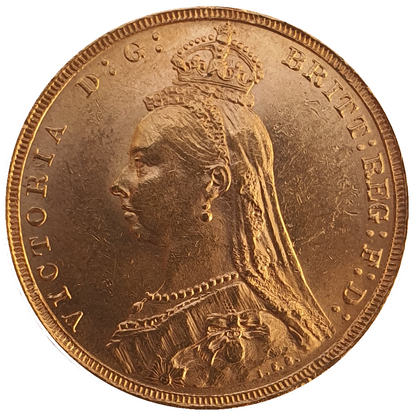 1892 Queen Victoria Jubilee Head Gold Sovereign - (Second Bust) DISH L16