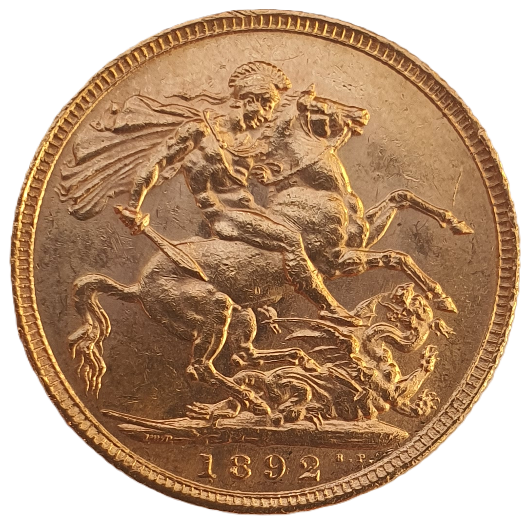 1892 Queen Victoria Jubilee Head Gold Sovereign - (Second Bust) DISH L16